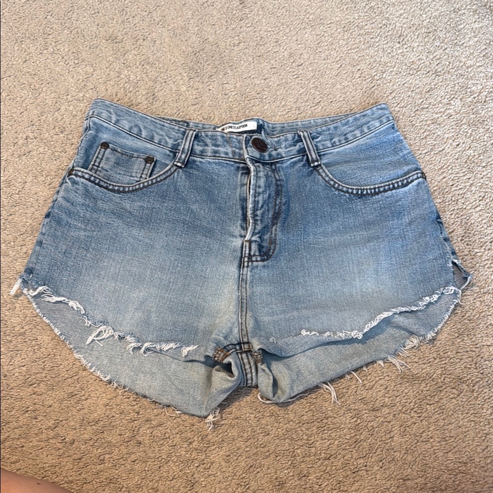 One x One Teaspoon Vintage Bandits denim shorts